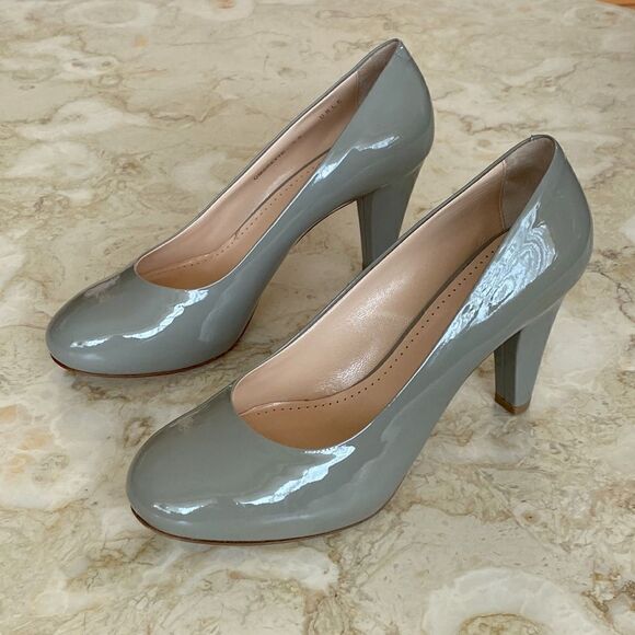 Bally Grey Patent Leather Classic Pumps Made in Italy - Picture 3 of 15